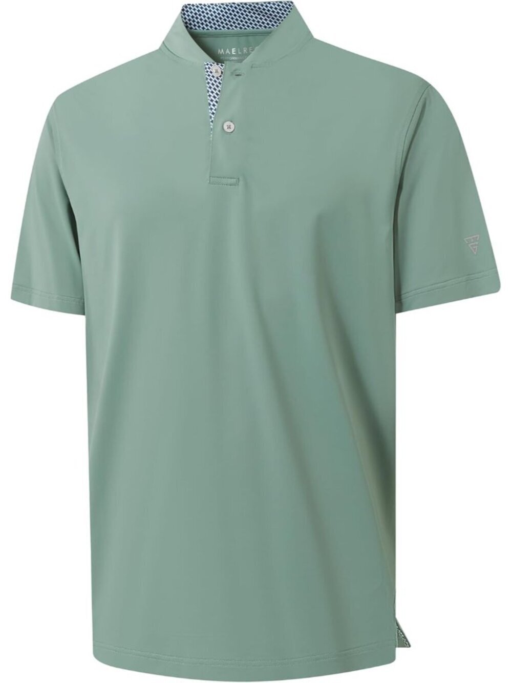 Mens Berry Green Collarless Golf Shirt Dry Fit Moisture Wicking Henley Tee